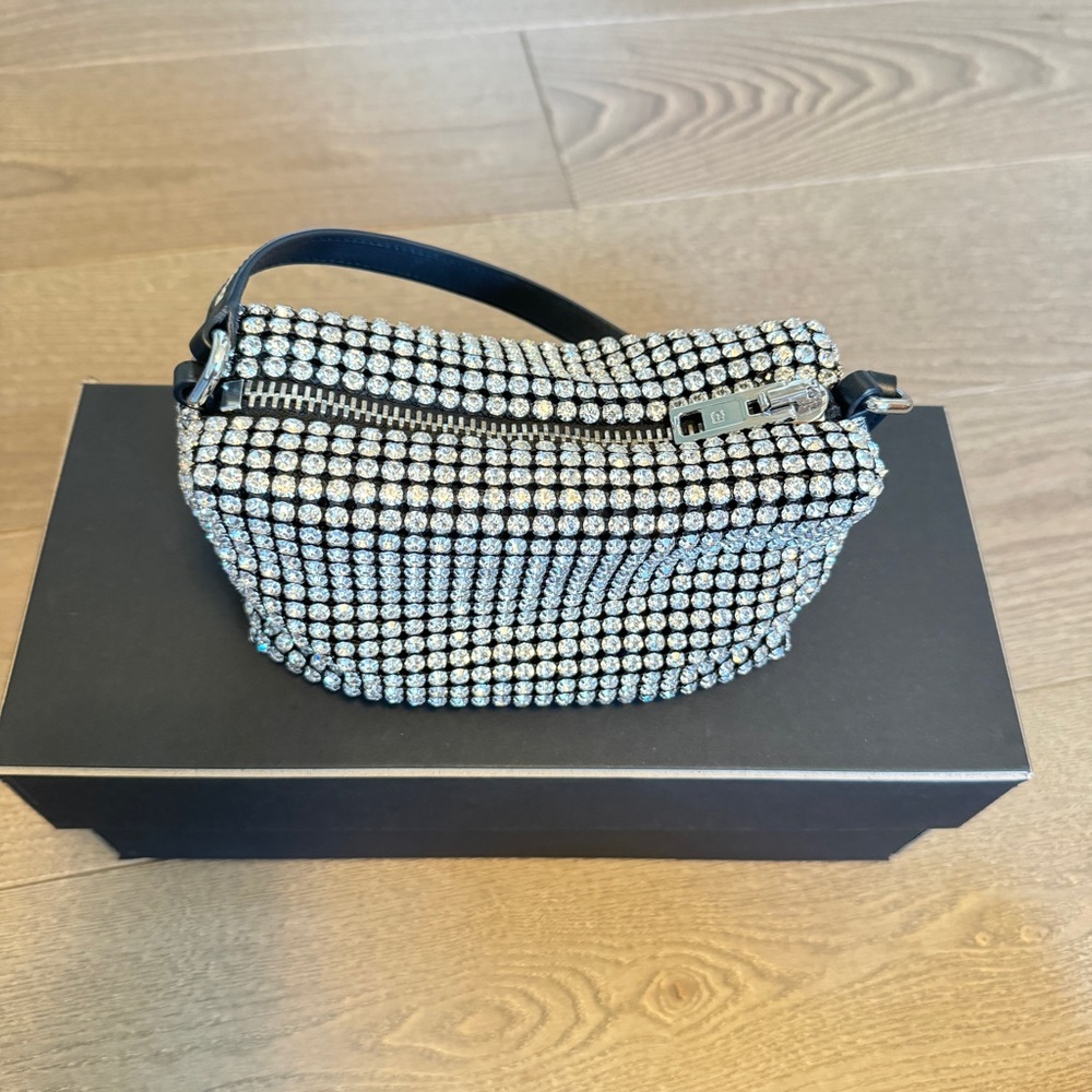 alexanderwang heiress pouch in crystal mesh